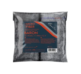 BARON Микрофибърна кърпа без ръбове от 2 части 40×40см 500GSM – антрацит – BARON, Микрофибърна
