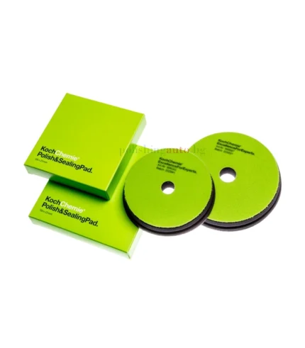 Полир. гъба много мека Koch Chemie – Ф126 и Ф150 - Полираща гъба Koch Chemie Polish & Sealing Pad Ф126 и Ф150
Техническа информация:
Диаметър: 126 мм и 150  мм
Дебелина: 23 мм
Цвят: цвят
Плътност: ... Цвят: 360; Размер/Гъби: 295, 298; Марка: 236;