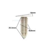 Пластмасови щипки за автомобили – 5 броя - бежав