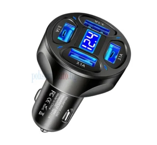 Зарядно устройство за автомобил с 4 входа за USB – zarqdno, ystroistvo