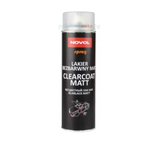 Спрей акрилен лак Novol Clearcoat - CLEARCOAT – Безцветен лак е еднокомпонентен термопластичен акрилен лак с отлична разливност, лесен за нанасяне и полиране. Подходящ е за бързи р... Цвят: 356; Литри: 251; Вид: 301, 302; Марка: 306;