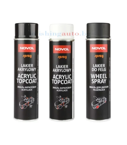 Спрей акрилна боя Novol Acrylic Topcoat – Черен, Мат - ...