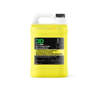 3D Екстракторен шампоан за мокети и тапицерия - 3D Extractor Shampoo е професионален нископенещ препарат, специално разработен за дълбоко почистване на мокети, килими и текстилни тапицерии с екстрак... Литри: 242, 259; Марка: 231;