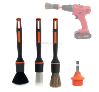 Детайлинг четки – комплект с преходник за винтоверт – chetki, za